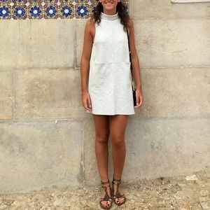 Mock turtleneck knit dress